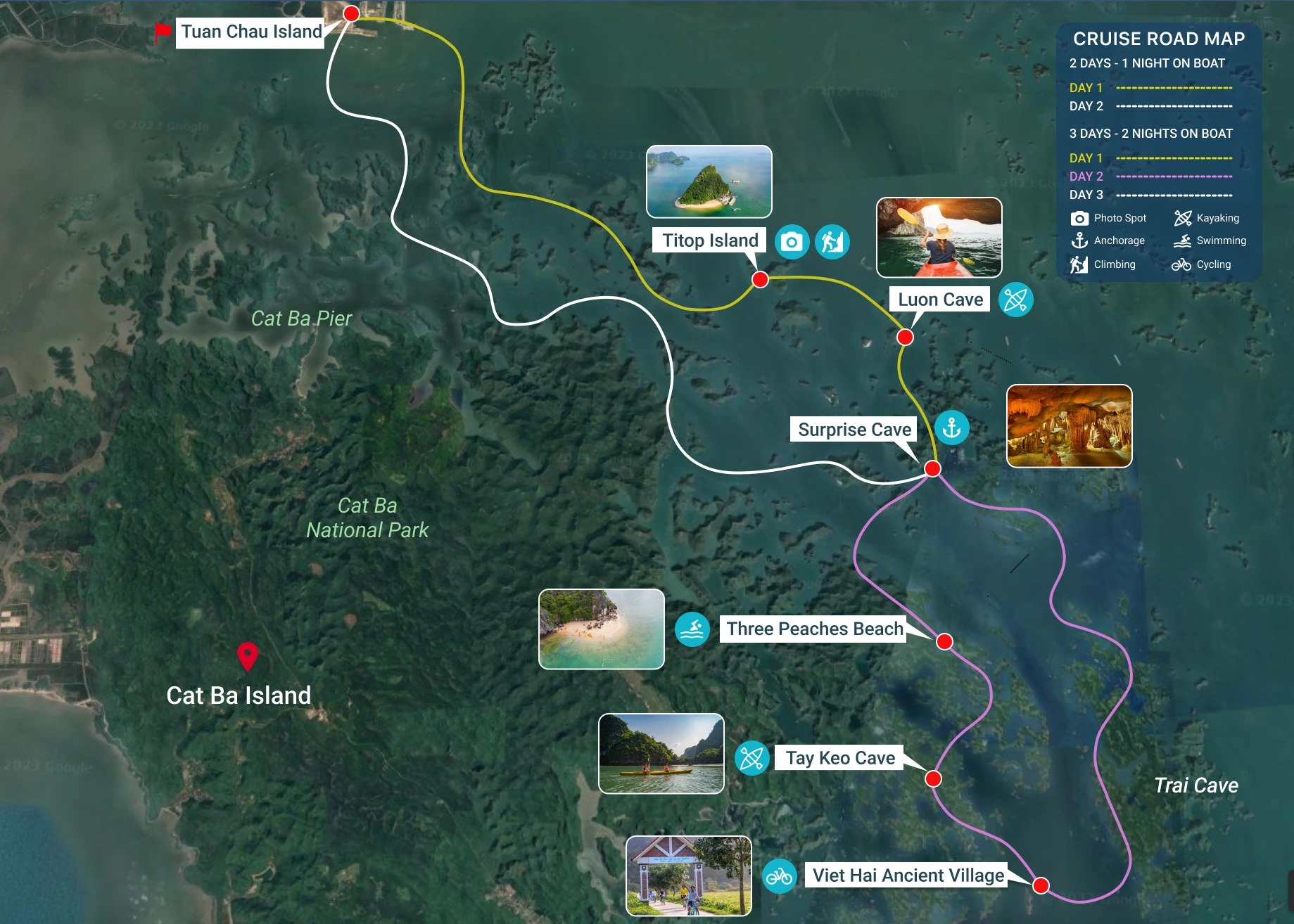 Halong Bay Cruise Itineraries